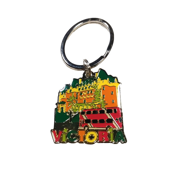 Victoria Canada? Metal Enamel Keychain Souvenir - Picture 2 of 4